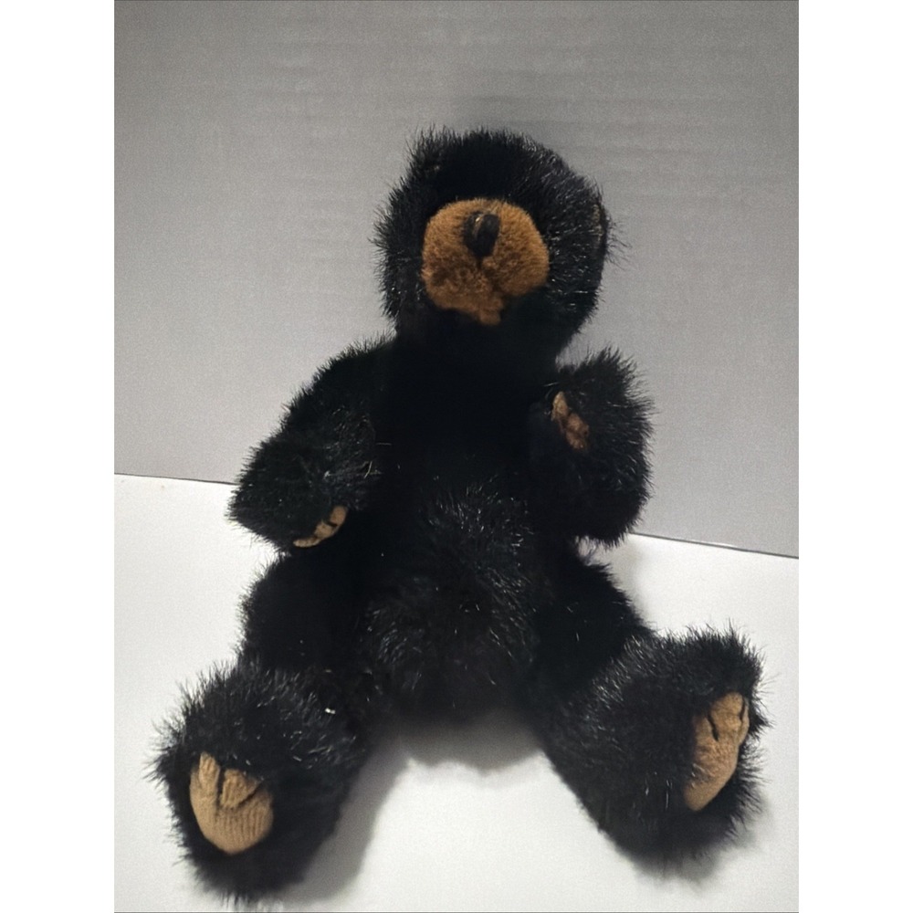 Vintage 1993 Ty Attic Treasures Midnight Black Bear Plush Jointed Teddy Bear